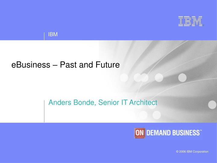 ebusiness past and future