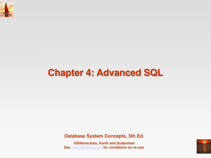chapter 4 advanced sql
