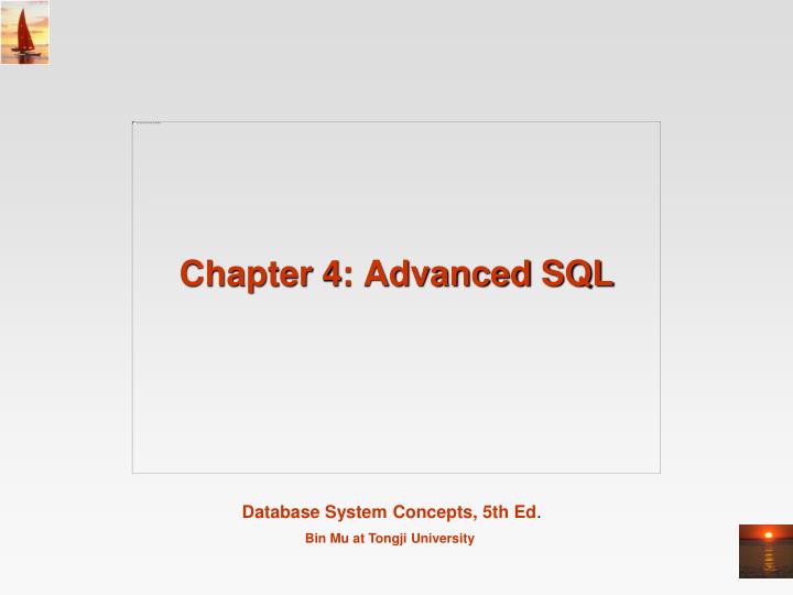 chapter 4 advanced sql