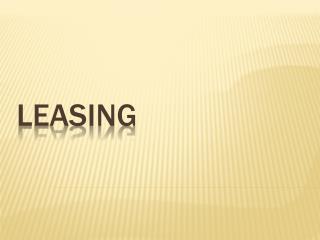 leasing