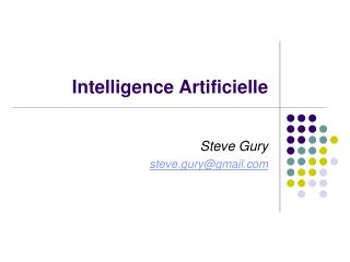 intelligence artificielle