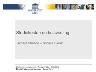 studiekosten en huisvesting