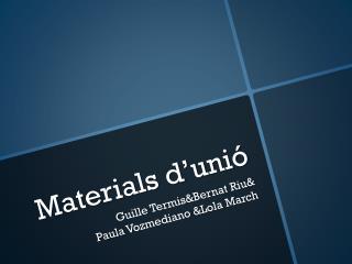 materials d uni