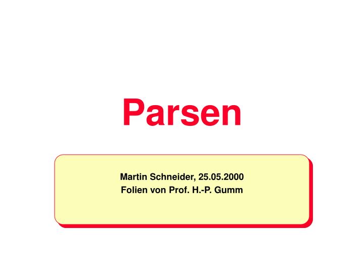 parsen