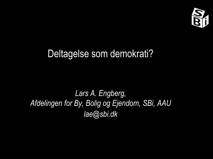 deltagelse som demokrati