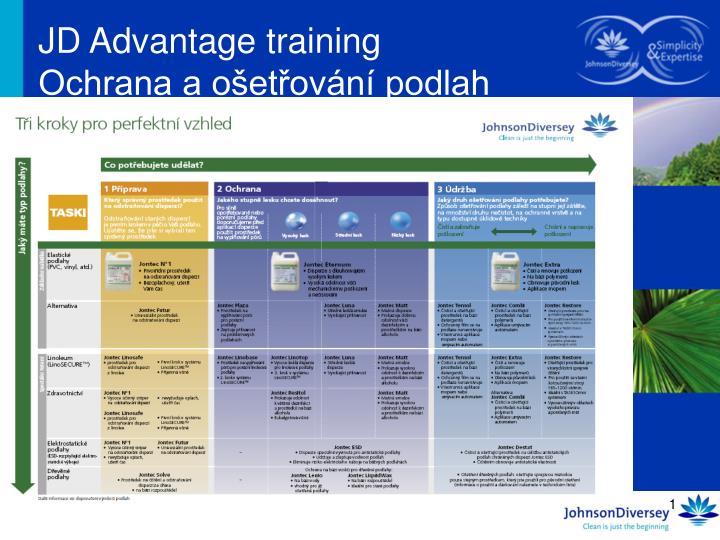 jd advantage training ochrana a o et ov n podlah