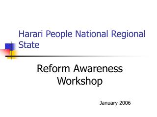 Harari People National Regional State