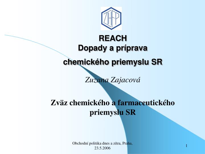 reach dopady a pr prava chemick ho priemyslu sr