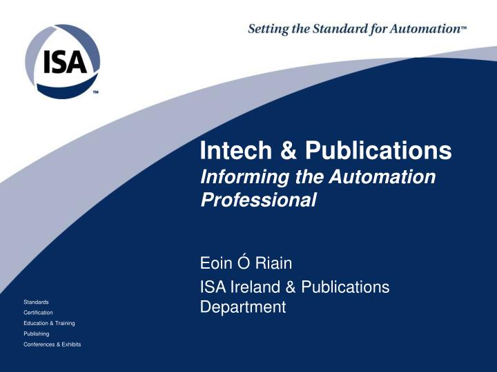 intech publications informing the automation professional
