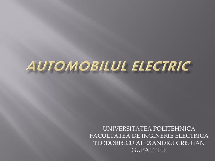 automobilul electric