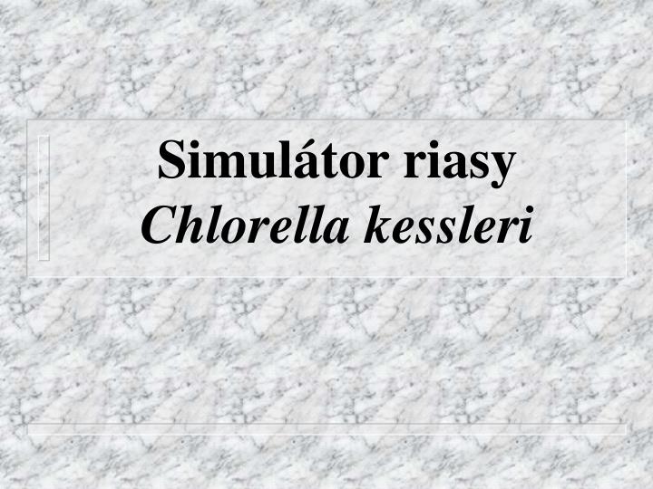 simul tor riasy chlorella kessleri