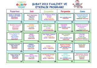 ubat 201 2 faal yet ve etk nl k programi