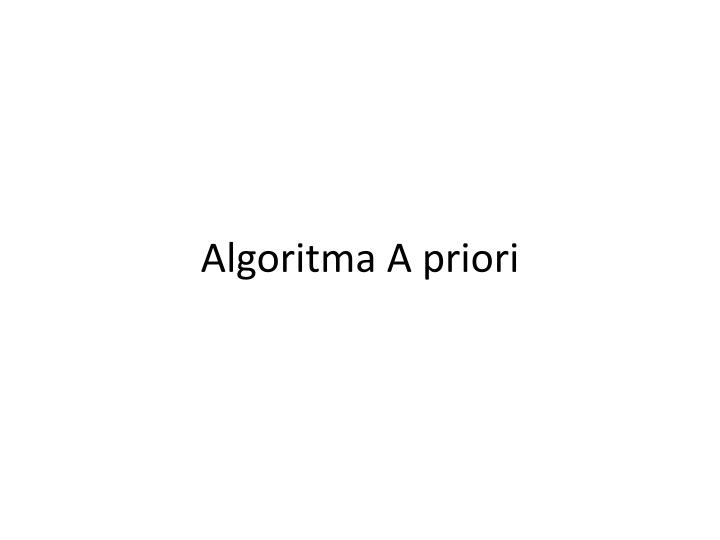 algoritma a priori
