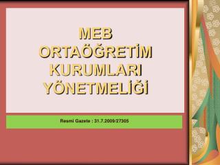 meb orta ret m kurumlari y netmel