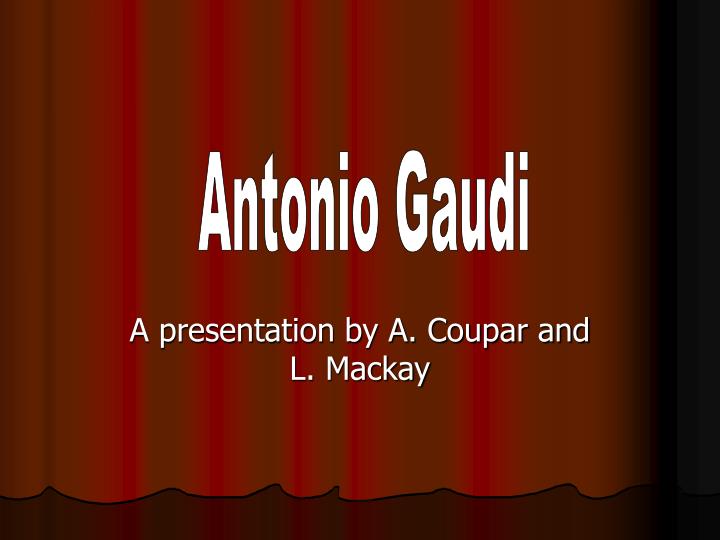 a presentation by a coupar and l mackay