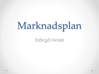 marknadsplan