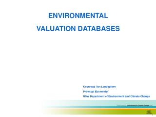 ENVIRONMENTAL VALUATION DATABASES