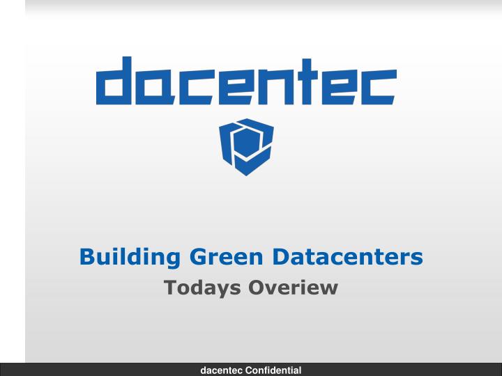 building green datacenters