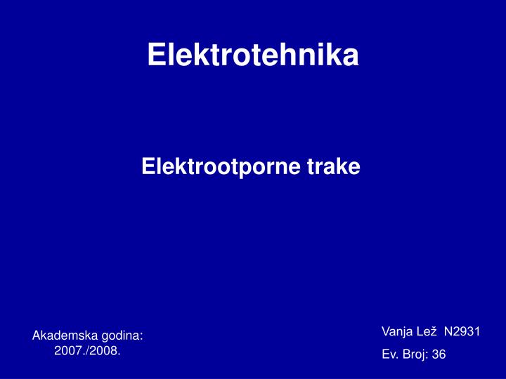 elektrotehnika