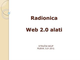 radionica web 2 0 alati