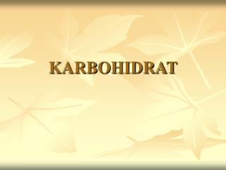 KARBOHIDRAT