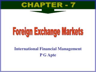 International Financial Management P G Apte