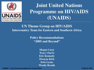 Joint United Nations Programme on HIV/AIDS (UNAIDS)