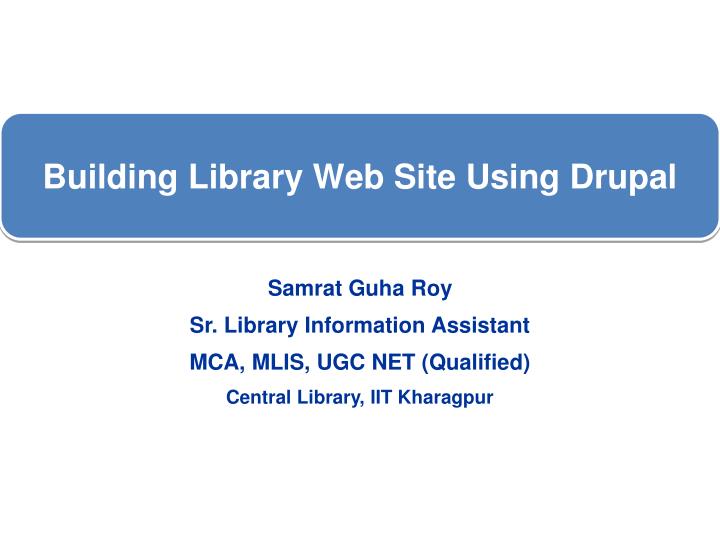 building library web site using drupal
