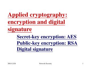 Secret-key encryption: AES Model Terminology AES