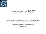 Introduction to ROOT - slide 1