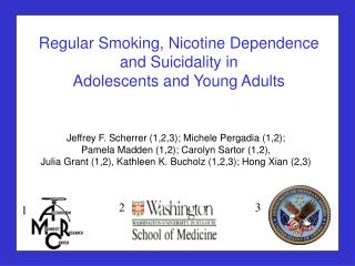 Regular Smoking, Nicotine Dependence and Suicidality in Adolescents and Young Adults