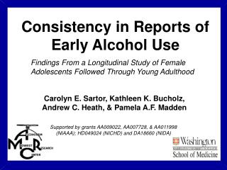 Consistency in Reports of Early Alcohol Use