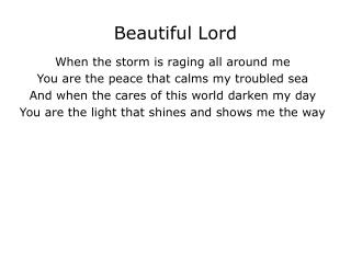 beautiful lord