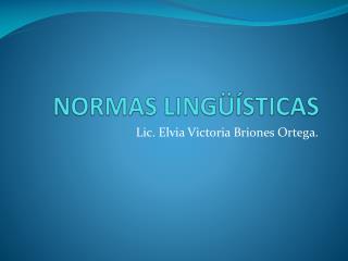 normas ling sticas