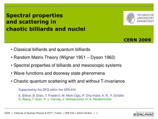 Spectral properties and scattering in chaotic billiards and nuclei