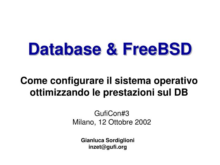 database freebsd