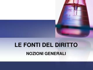 le fonti del diritto