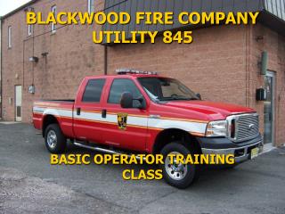BLACKWOOD FIRE COMPANY UTILITY 845