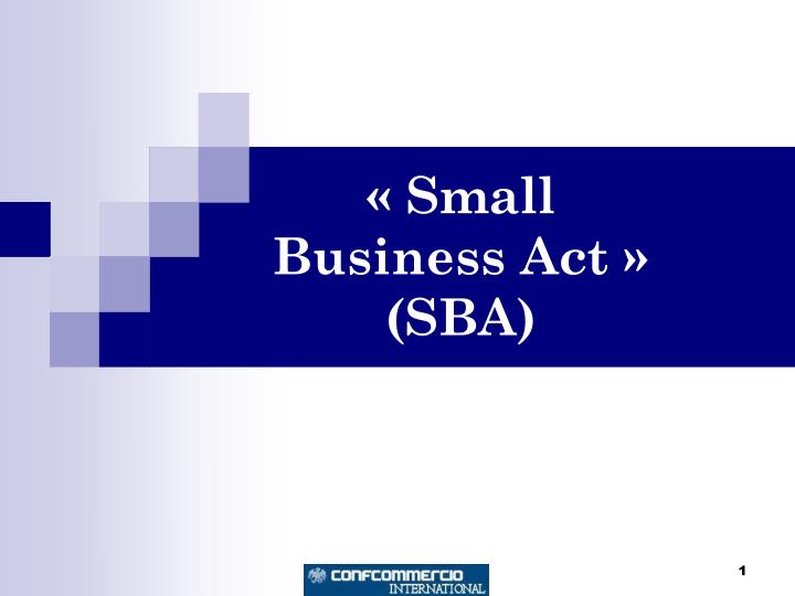 small business act sba