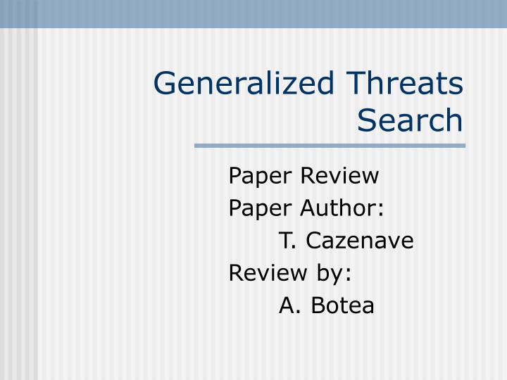 generalized threats search