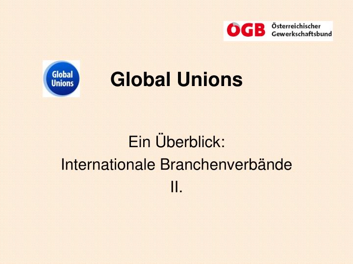 global unions