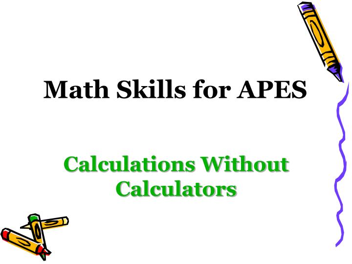 math skills for apes