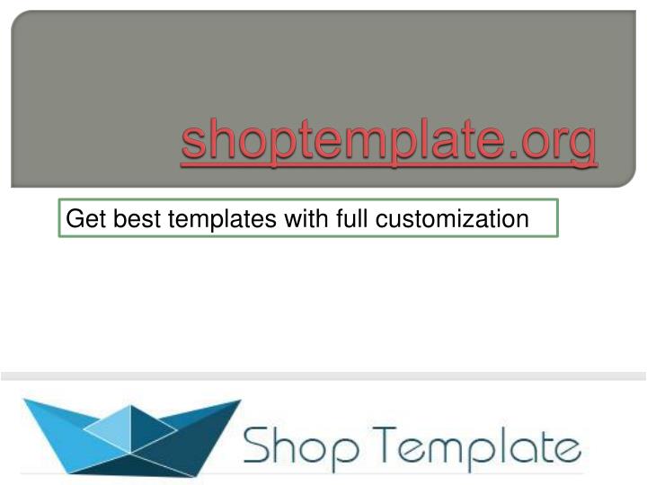 shoptemplate org