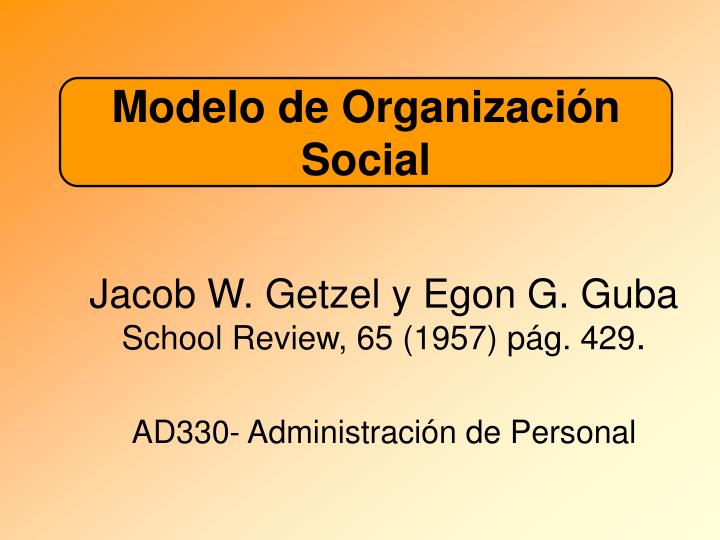 modelo de organizaci n social