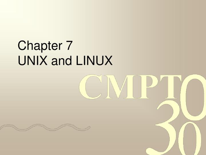 chapter 7 unix and linux
