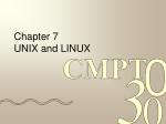 Chapter 7 UNIX and LINUX - slide 1