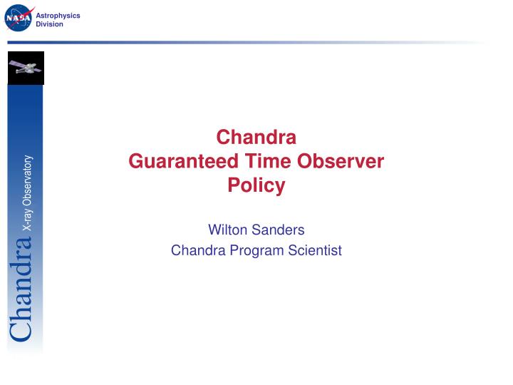 chandra guaranteed time observer policy