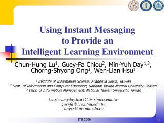 Using Instant Messaging to Provide an Intelligent Learning Environment
