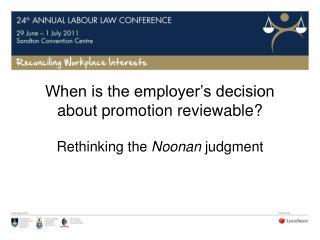 when is the employer s decision about promotion reviewable