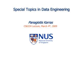 Special Topics in Data Engineering